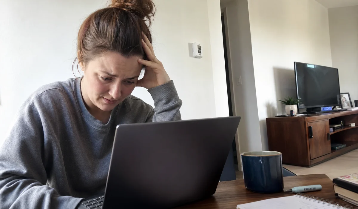 Renter reviewing an apartment denial email
