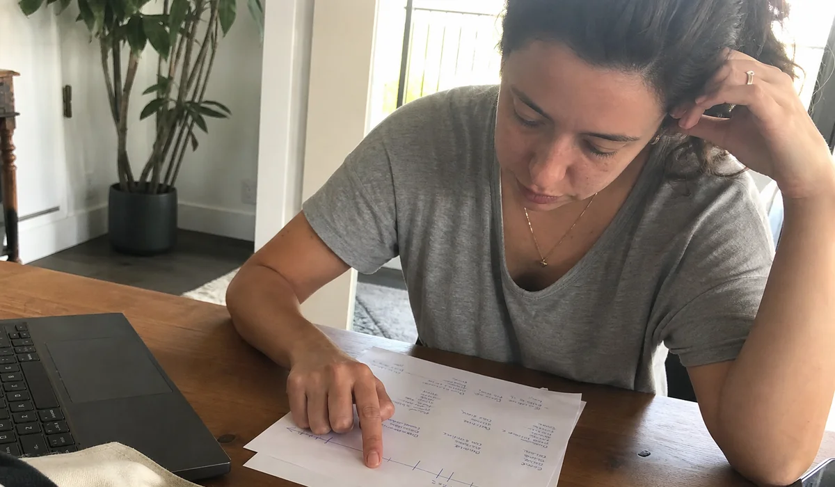 Renter reviewing a rental timeline with a lookback window