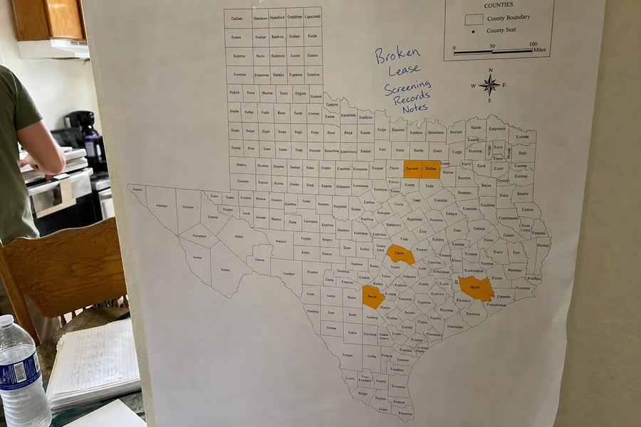 County records covered across the five Texas metros
